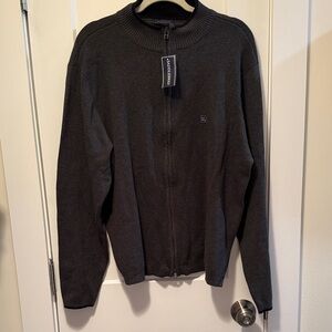 Saddlebred Charcoal Zip-Up Sweater size XL NWT